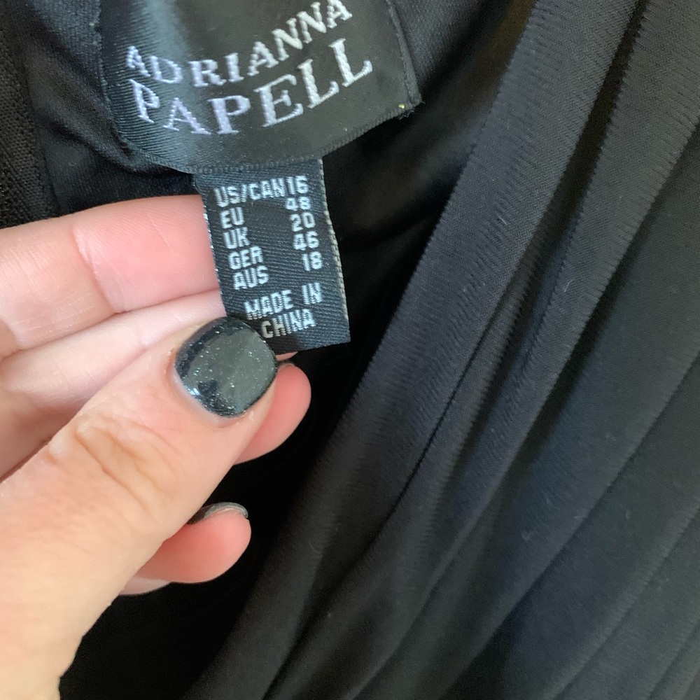 ADRIANNA PAPELL black evening dress size 16 - Picture 3 of 7